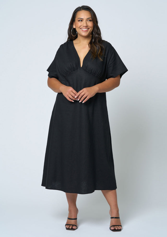 Eddie Linen Midi Dress