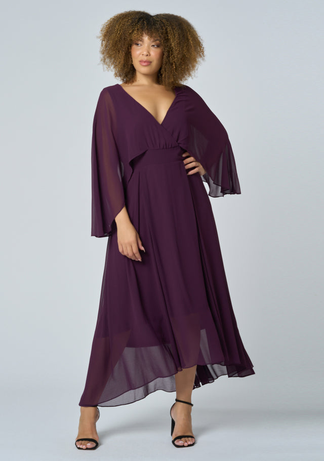 Electric Chemistry Cape Maxi Dress