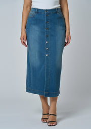 Jeannie Denim Midi Skirt