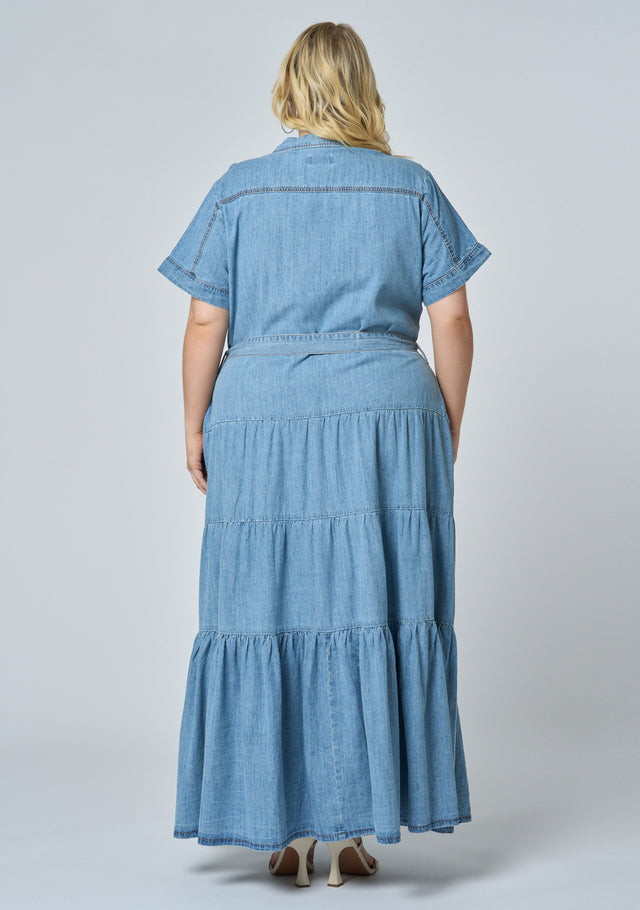 Lena Chambray Maxi Dress