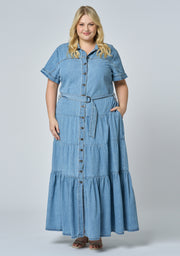 Lena Chambray Maxi Dress