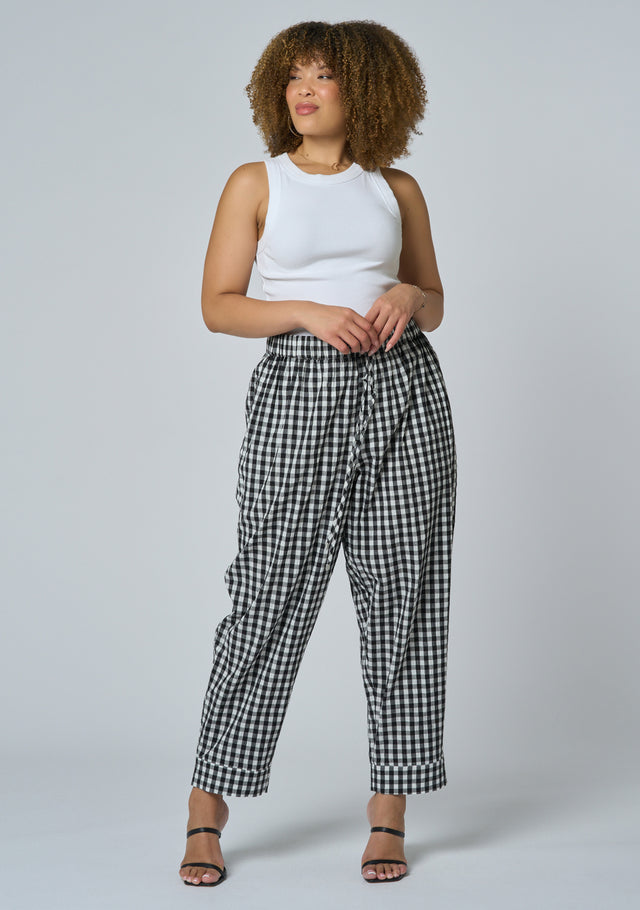 Tara Gingham Jogger Pant