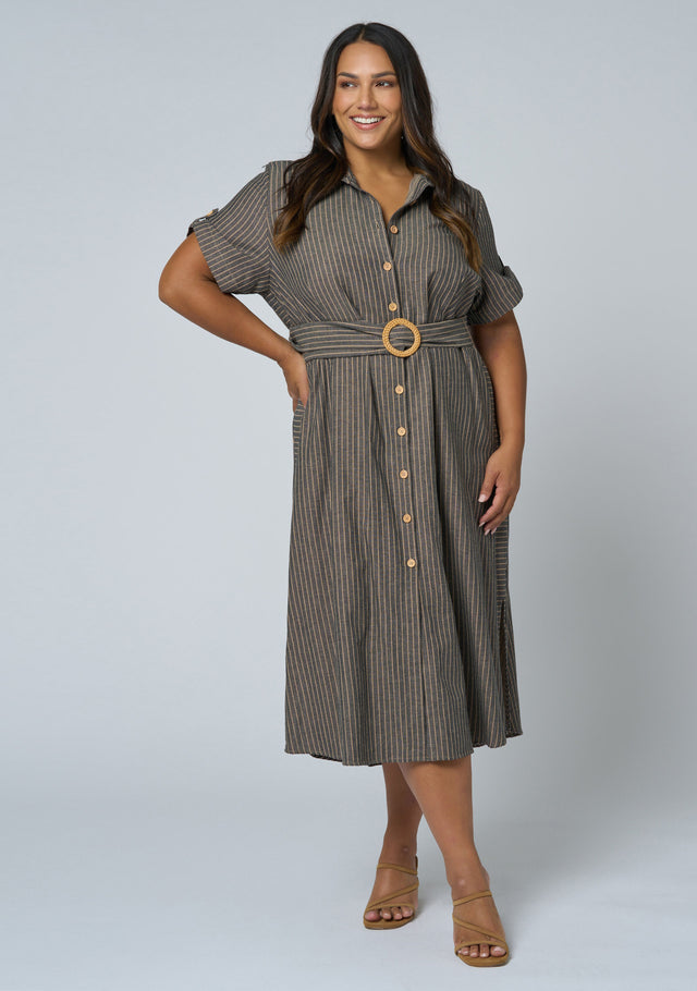 Quinn Stripe Shirt Dress