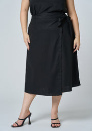 Gina Linen Wrap Skirt