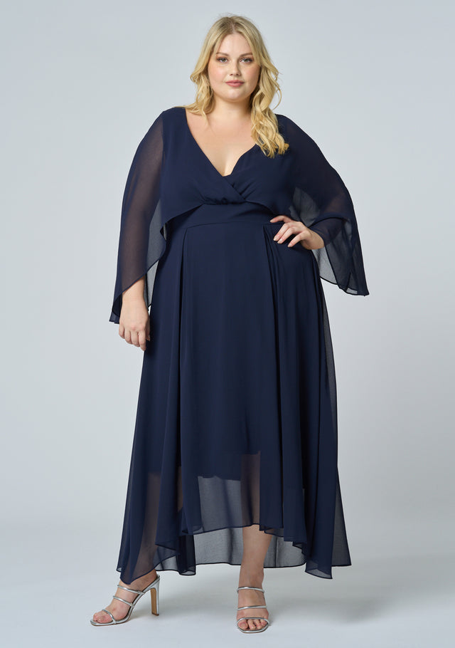 Electric Chemistry Cape Maxi Dress