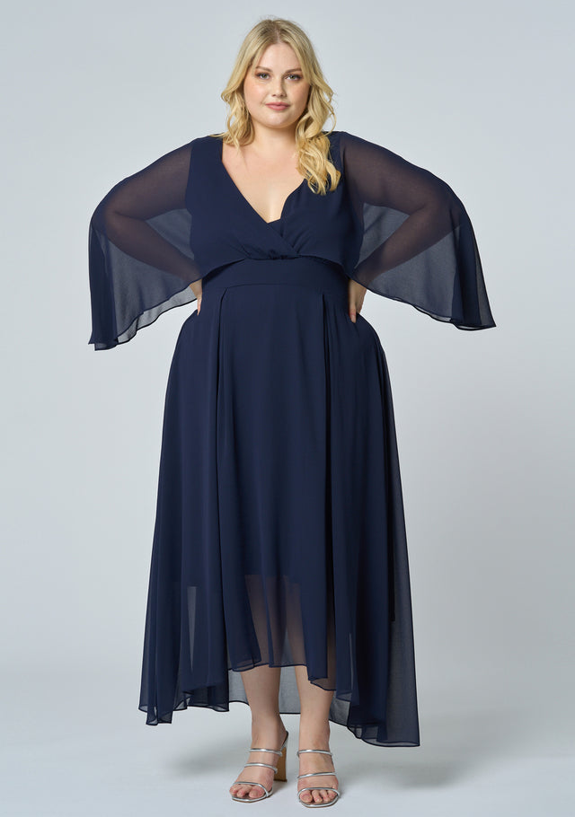 Electric Chemistry Cape Maxi Dress