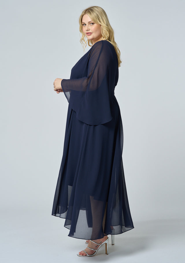 Electric Chemistry Cape Maxi Dress