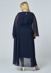 Electric Chemistry Cape Maxi Dress