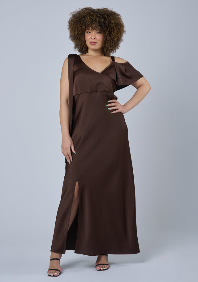 Tap In Satin Maxi Dress