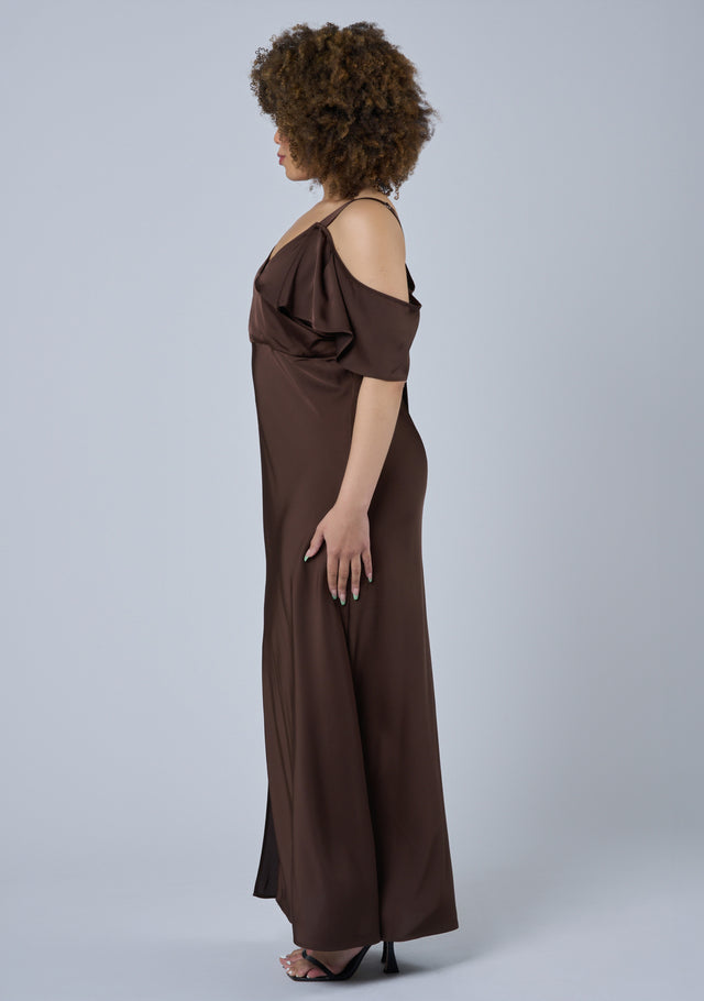 Tap In Satin Maxi Dress