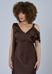 Tap In Satin Maxi Dress