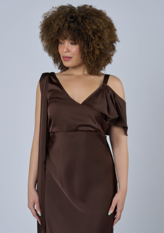 Tap In Satin Maxi Dress