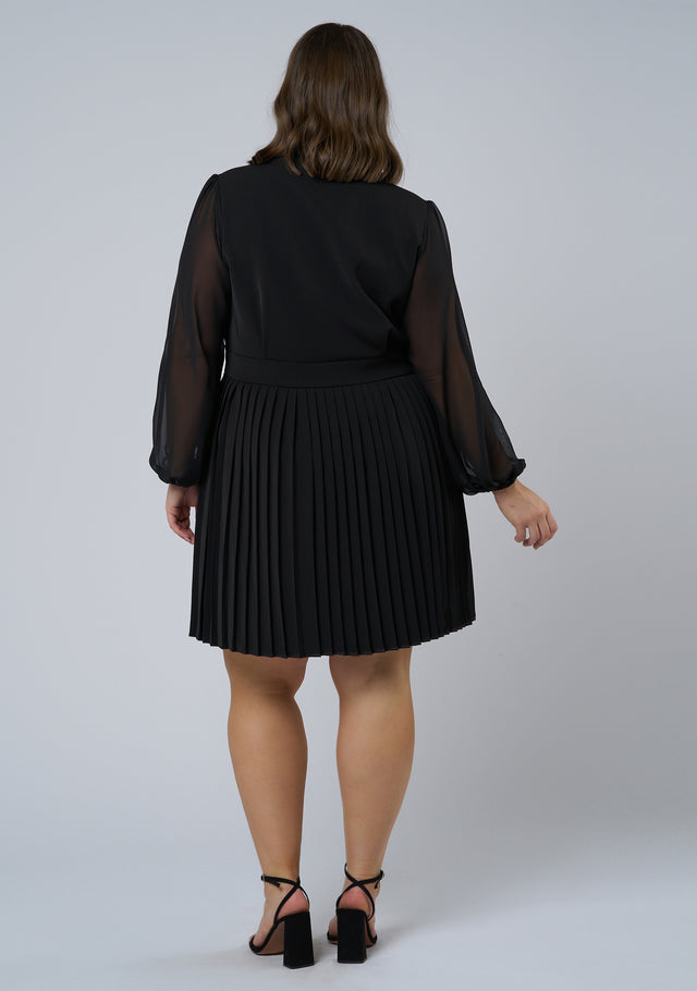 Feverish Nights Tuxedo Mini Dress