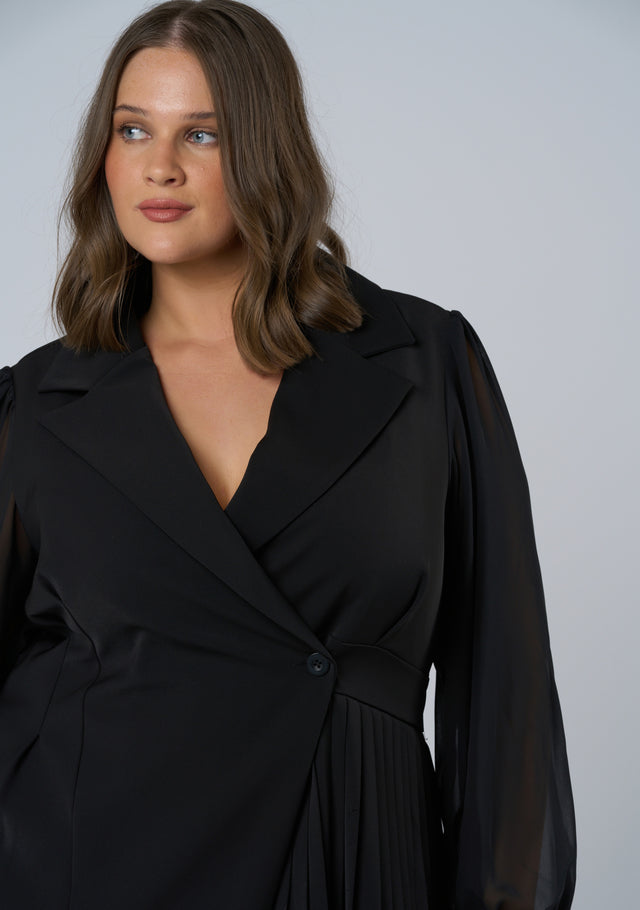 Feverish Nights Tuxedo Mini Dress