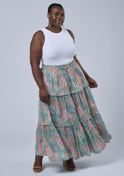 Boho Skirts Peasant Skirt Plus Size Plus Size Maxi Skirts Curve