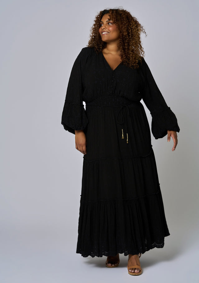 chinese dress ladies Plus Size Maxi Dress V Neck for Summer - White
