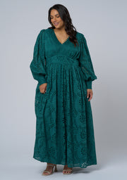 Evelyn Broderie Maxi Dress