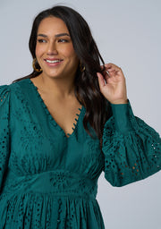 Evelyn Broderie Maxi Dress