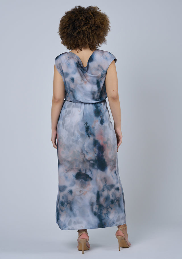 Phantom Maxi Satin Dress