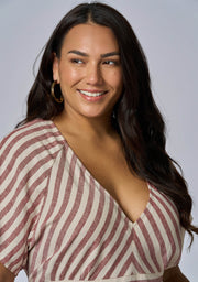 Allegra Linen Stripe Midi Dress