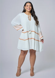 Golden Threads Mini Dress