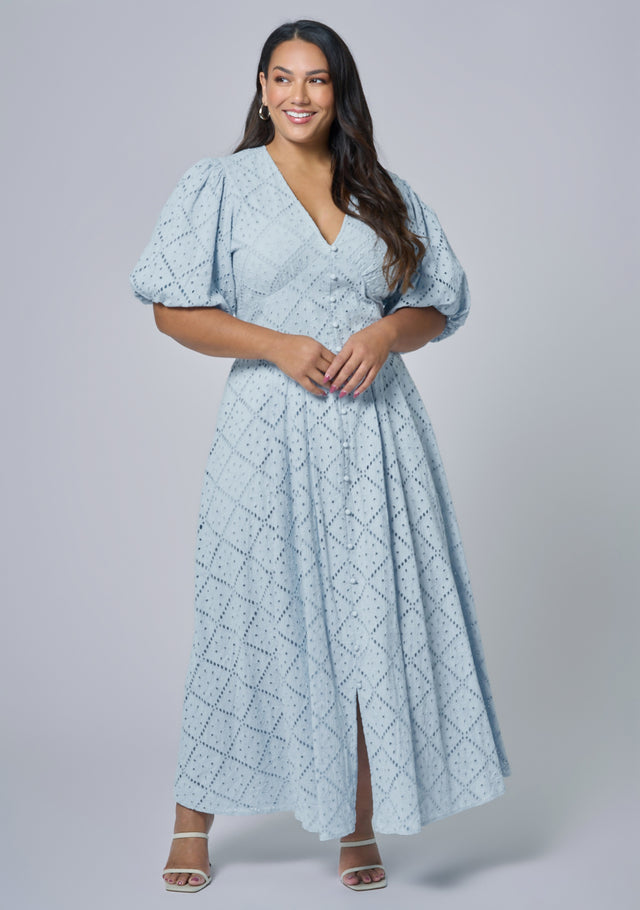 Sophia Broderie Maxi Dress