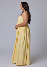 Daisy Stripe Maxi Dress