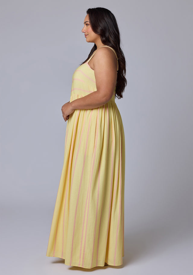 Daisy Stripe Maxi Dress