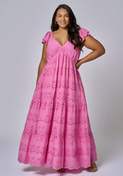 Violet Broderie Maxi Dress