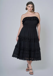 Defy Broderie Midi Dress