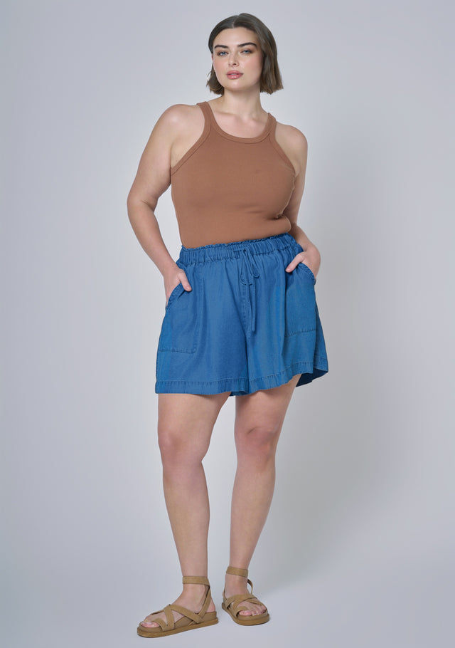 Jadie Chambray Shorts