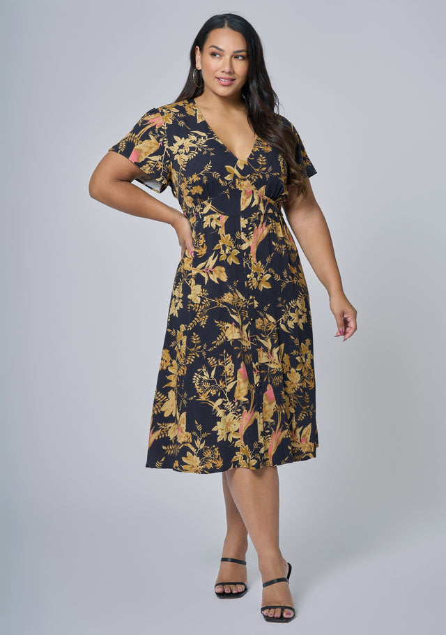 Night Riot Midi Dress