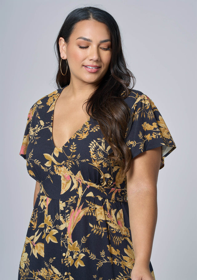 Night Riot Midi Dress