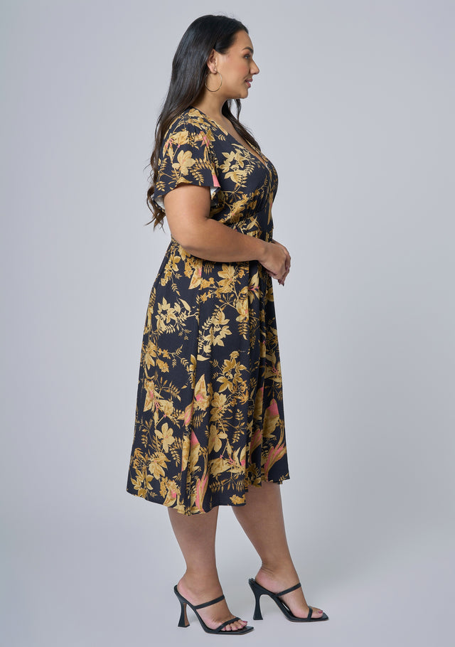 Night Riot Midi Dress