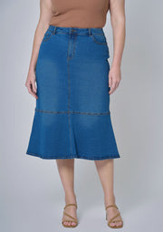 Penny Denim Midi Skirt