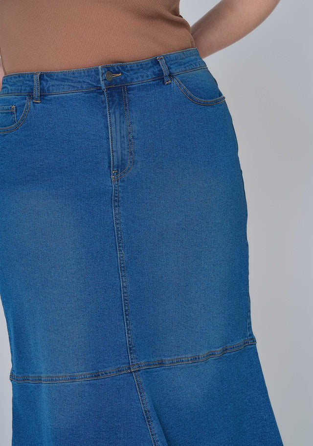 Penny Denim Midi Skirt