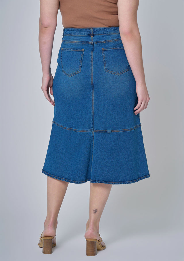 Penny Denim Midi Skirt