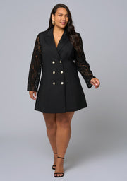 Envy Lace Tuxedo Mini Dress