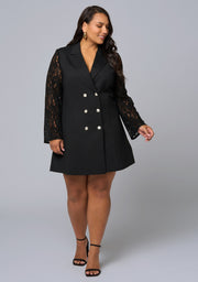 Envy Lace Tuxedo Mini Dress