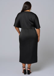Act Up Satin Midi Dress