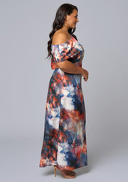 Phantom Maxi Satin Dress