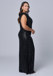 Platinum Nights Sequin Maxi Dress
