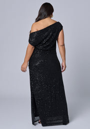 Platinum Nights Sequin Maxi Dress
