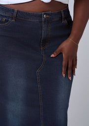 Raven Denim Midi Skirt