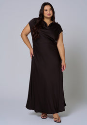 Void Satin Maxi Dress
