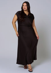 Void Satin Maxi Dress