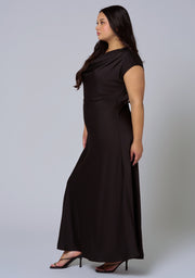Void Satin Maxi Dress