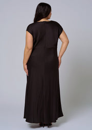 Void Satin Maxi Dress