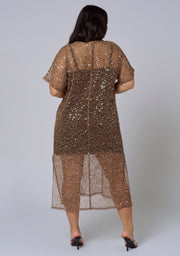 Raw Crochet Sequin Dress