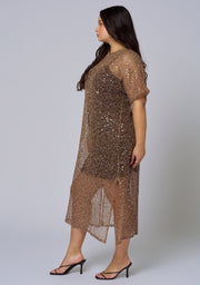 Raw Crochet Sequin Dress